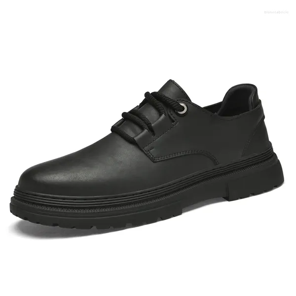 Casual Shoes Designer Marke Fashion Work Herren echte Leder dicker alleiniger Qualität Oxford Free Lieferung