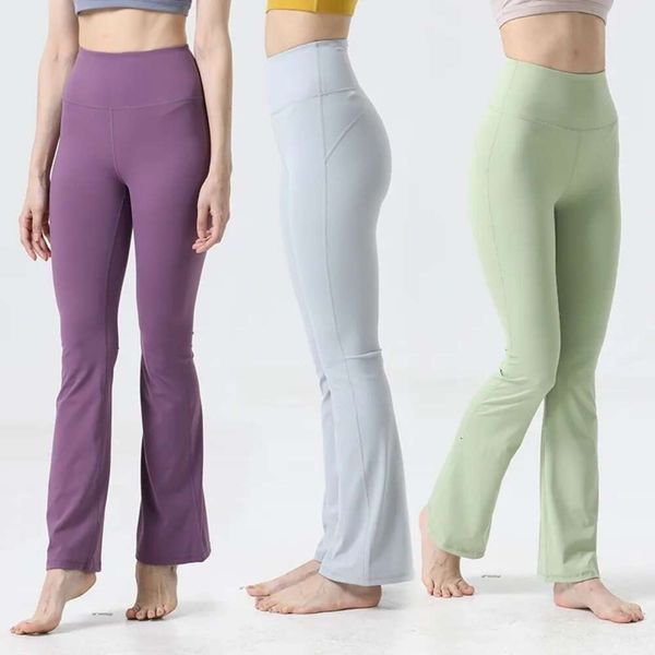 LL Designer Lady Yoga Pants Sports e Pantaloni per il tempo libero Bell-Bottoms Highwaist Pant Women New Outfit Promozione di spedizione gratuita Promozione Lycra Fabric ha il logo originale