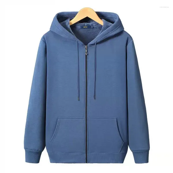 Erkek Hoodies artı Boyut Polar kapüşonlu kazak 8xl125kg 7xl 6xl 5xl cep fermuarlı hırka kalınlaştırılmış sporlar