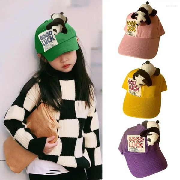 Bola tampas de bola Big Brim panda hat letra casual Protection Protection Duck Baseball