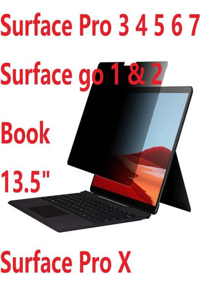 Anti Glera per Microsoft Surface Pro 3 4 5 6 7 Book Laptop 2 Temperad Glass Surface Go Go 2 Privacy Film Surface Pro X Screen Protec9023450