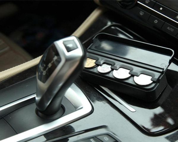 Organizzatore di auto 2pcslot auto a bordo bobina scatola euro dispenser monete borse porta portafoglio custose tascabili in plastica b5402587