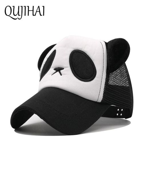 Qujiaahi Childrens Hat Panda Mesh Cap Outdoor Sun Hat Shade Base Cap Boy Girl Size 4555 CM Snapback6015845