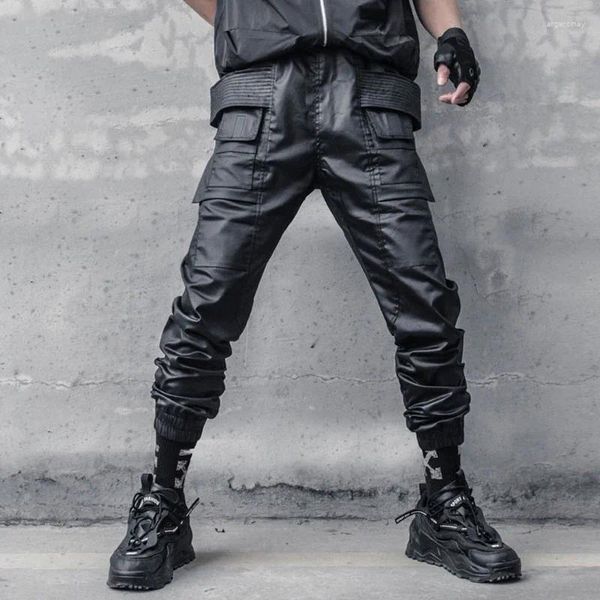 Calças masculinas cargo funcional tático Homem Hip Hop Impermeável Motocicleta Troushers calça calça calçada wb604