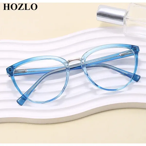 Sonnenbrillen Frames Mode Frauen Katzenauge Antiblau -Licht Brille Weibliche Damen Retro -Einfügen Kernbeine Brille Rahmen Rahmen Custom Rezept