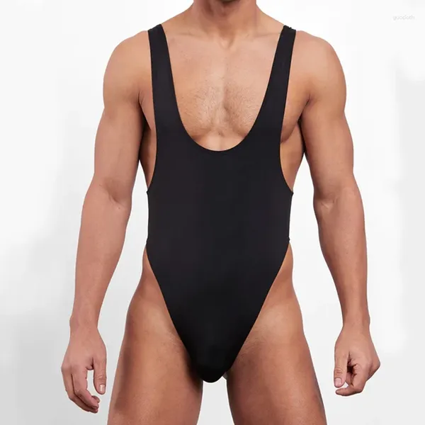 Мужские шорты из цельного купальника сексуальные черные мужчины купальные костюмы вечеринка для купальника шоу купание плавание сундуки мужчина плюс ванна для ванны Surf Homolover