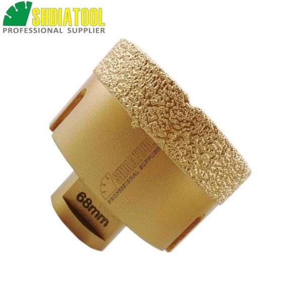 Shdiatool 1 parto diam 68 mm Diamond foro per foratura per perforazione bit per trapano piastrelle M14 filo secco o bagnato per porcellana ceram5335024