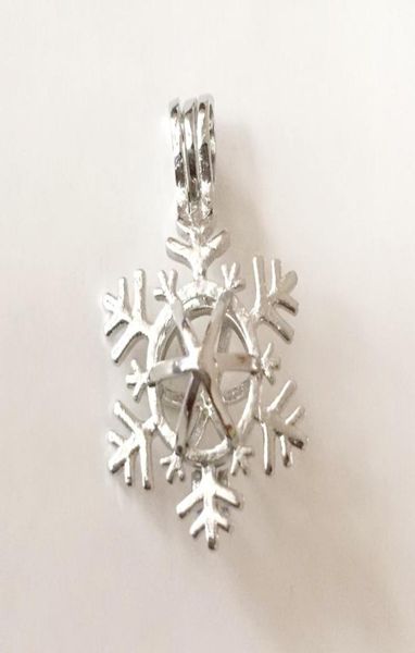 Noel Kar Tanesi Stili Madalyon Kafes Kolye DIY Kolye Bilezik için İnci Boncuk Kolye Montajı Güzel Charms5012999