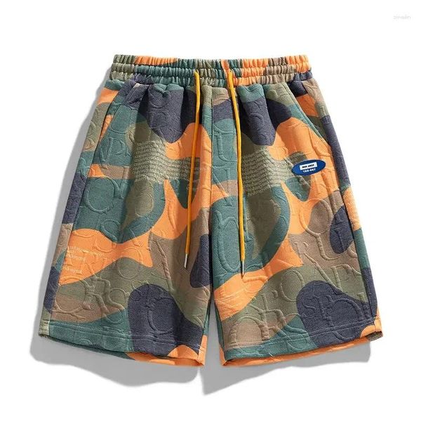 Shorts calças curtas masculinas impressos de treinamento floral de treinamento floral atropeladores esportes de esportes coreanos de estilo coreano elegante em xl 2