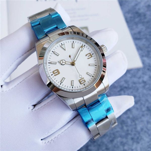 Guarda gli orologi AAA New Lao Luxury Watch 39mm Mens Acciaio inossidabile Meccanico Meccanico Meccanico Orologi