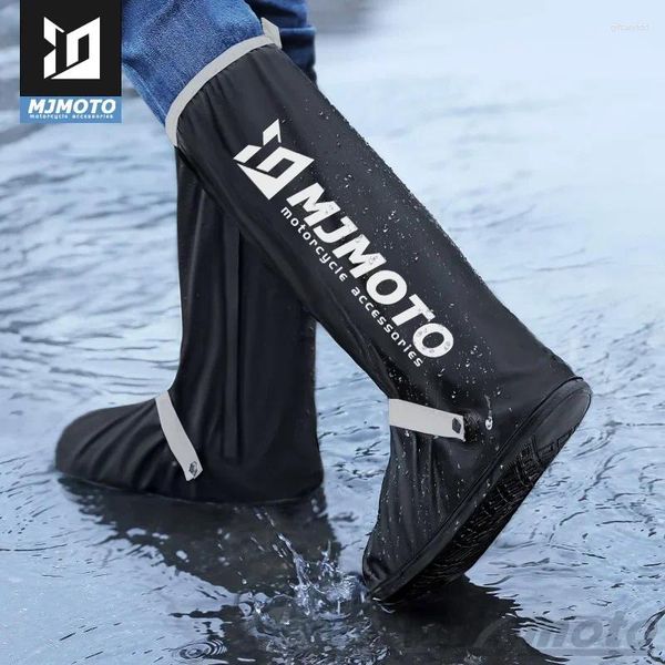 Regenmantel wiederverwendbare wasserdichte Motorrad-Regenstiefel Reitschuhe Abdecken reflektierender Radfahren OverShoes Outdoor-Schnee Nicht-Rutsch-Ausrüstung