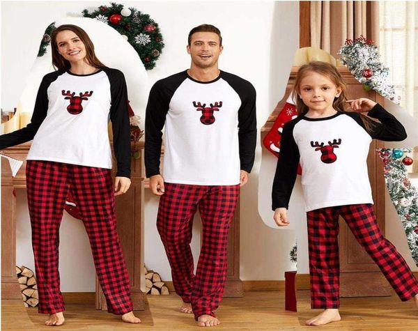Familienübereinstimmende Weihnachts -Pyjamas Mutterkinder Kleidungsstücke Kinder Nachtwäsche Kinder Pyjama Mutter Tochter Elf Deer PJs 21092914704119