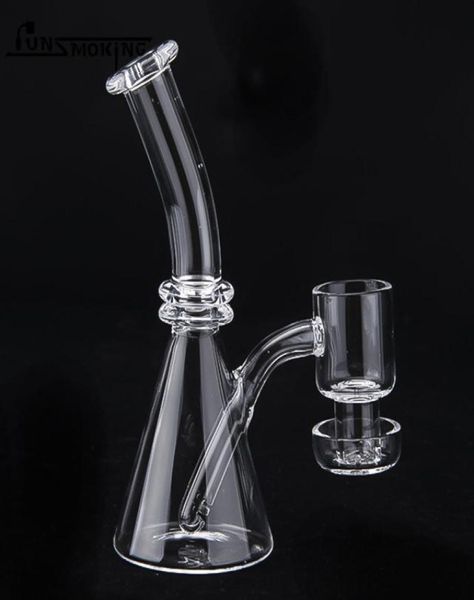 TERP Slurper Beaker Quartz Mini Bongs 5 ​​дюймов TERP Vacuum Bowl Banger Nails Индивидуальная черная коробка водопроводная труба Dab Rig Inline 6429039476