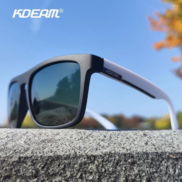 Sonnenbrille Kdeam 2024 Männer Polarisierte Fischerei klassisches quadratisches Modetrendy Sport Eyewear Pochrom Night Vision Mens Frauen Frauen