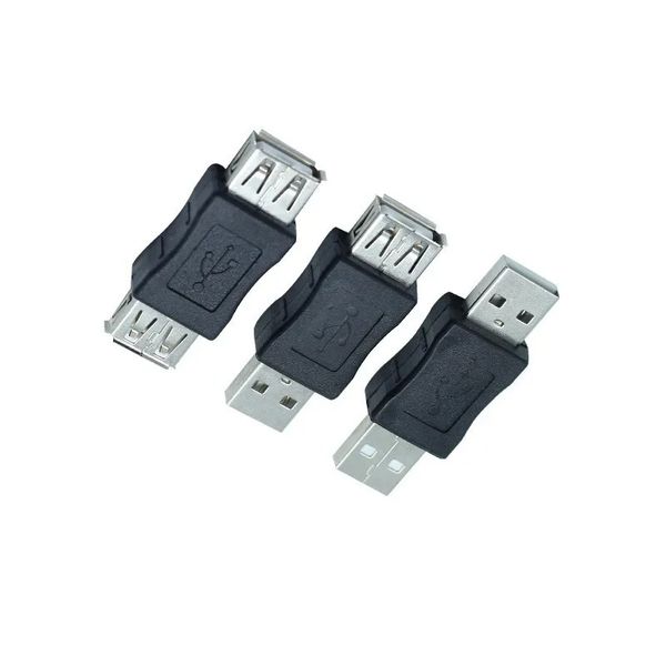 1 pcs a doppia testa USB 2.0 Tipo A femmina a un connettore Adattatore Accoppiatore F/F Convertitore