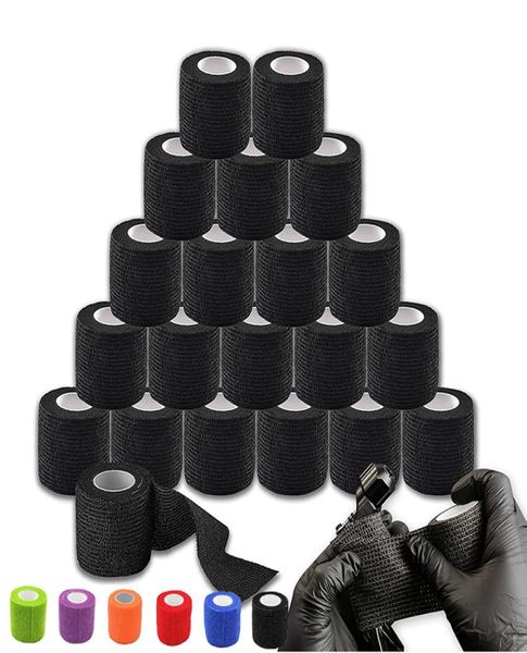 24 pcs Tattoo Grip Bandage Cover Accova nastri non tessuti impermeabili per auto adesivi per il polso Accessori per tatuaggi 2205191542009