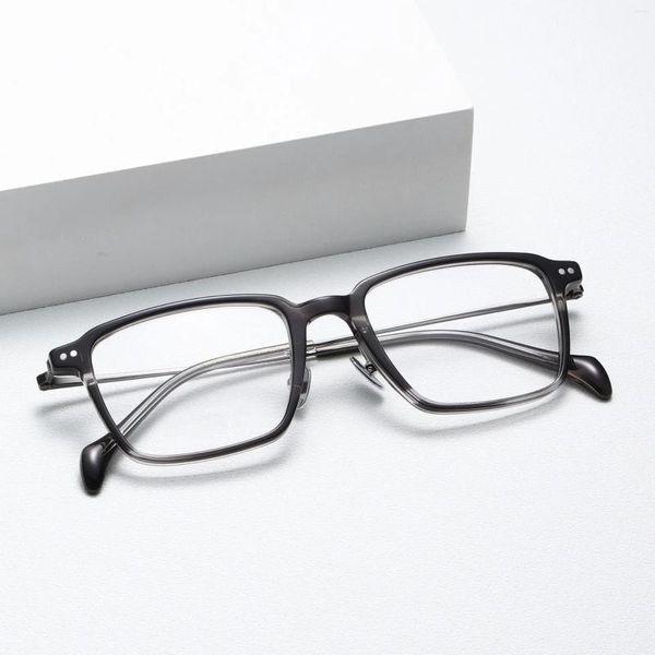 Occhiali da sole occhiali ottici per uomini donne designer retrò GMS-643 FASE Square Titanium in fibra di vetro Frame in stile europeo e americano