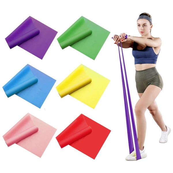 Yoga Pilates Resistance Band Long Training Bands Stretch para fisioterapia com força de força do corpo Elastic com o exercício 240423