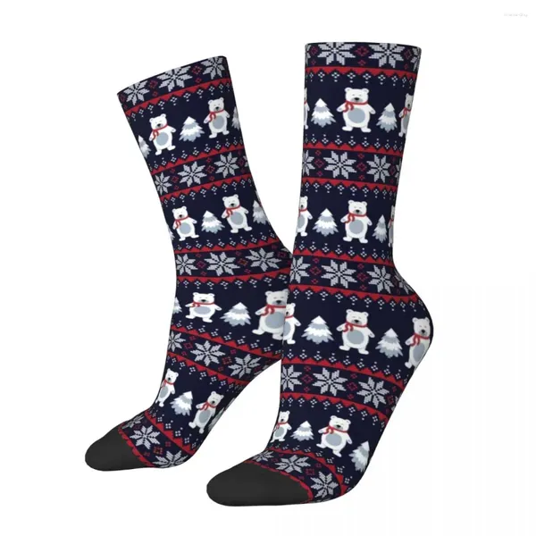 Mulheres meias de Natal Urso de inverno desenho animado Adorável Animal elegante Meias elegantes Spring Anti-deslizamento unissex Soft Breathable Custom