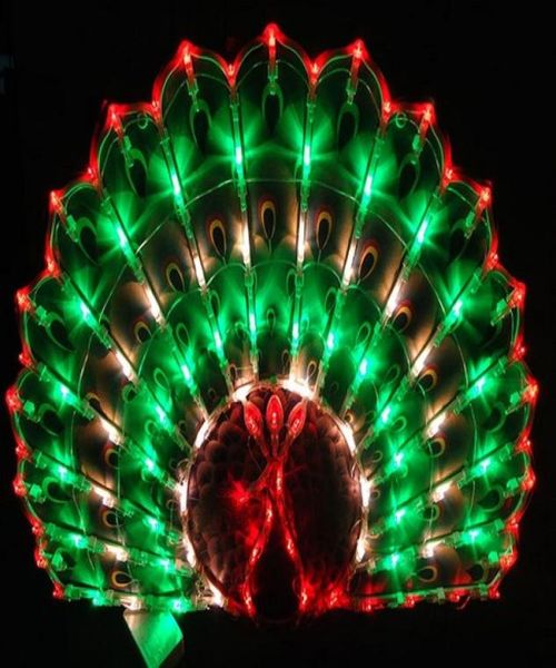 Dekorasyon Odası Düğün Evlilik Pencere Düzeni Dekoratif Tavuskuşu Lambası LED Tatil Işıkları Çim Bahçesi Işıkları5380128