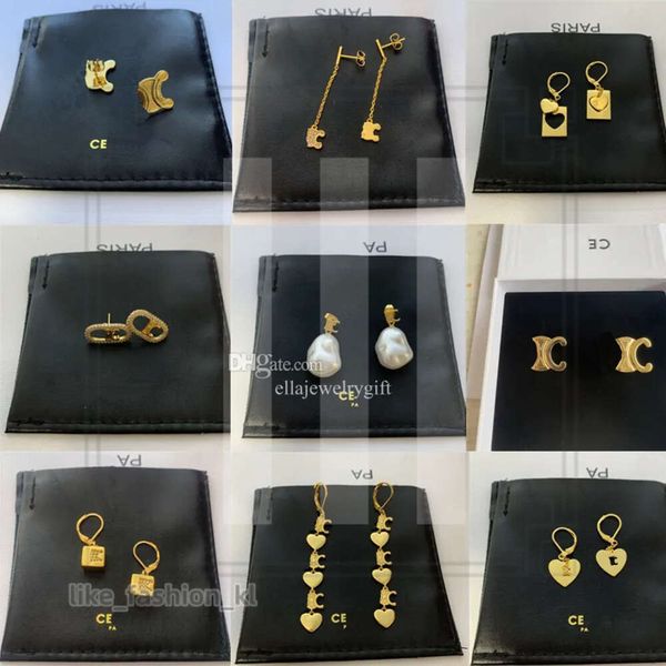 CE EAR STUD Luxury Earring Designer Jewelry Women Women Brand Ornaments Party Wedding Accessori di alta qualità Orecchini d'argento Oro all'ingrosso 670