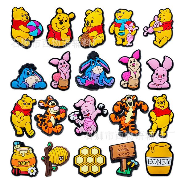 27Colors Bears Anime Charms Großhandel Kindheitserinnerungen Spiel lustiges Geschenk Cartoon Charms Schuhzubehör