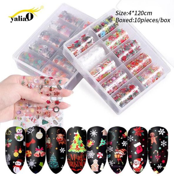 Weihnachten Halloween Nagelaufkleber Abziehbilder 10 Stc