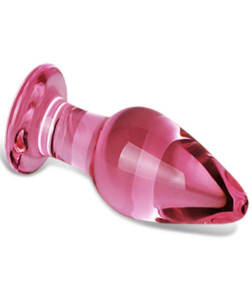 Pink Glass Anal Pleasure Perlen Butt Plug in Erwachsenen Spiele für Paare Erotische Anus Sexspielzeug für Frau Männer Gay4290553