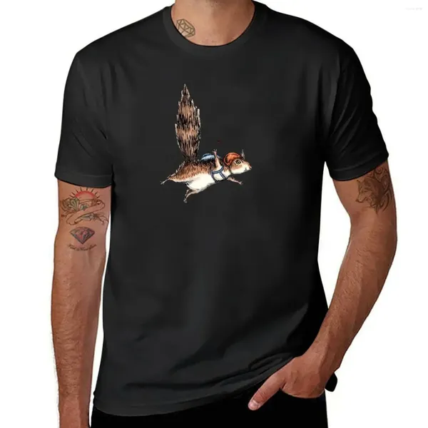 Tops cerebbe maschile Squirrel Skirrel Skydiving Adventure Design T-shirt da uomo sovradimensionato Magliette grafiche grandi e alte