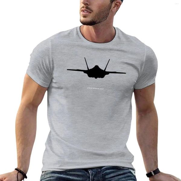 Tops cerebbe maschile F-35 Silhouette T-shirt anime manica corta coreana Maglietta aderente per uomo