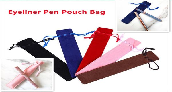 Stokta Velvet Drawstring Pens Pouch Torbası 5 Molors Selfopife Su Geçirmez Eyeliner Kalem Boş Bez Torbaları Tek Kalem Kılıfı 5436003