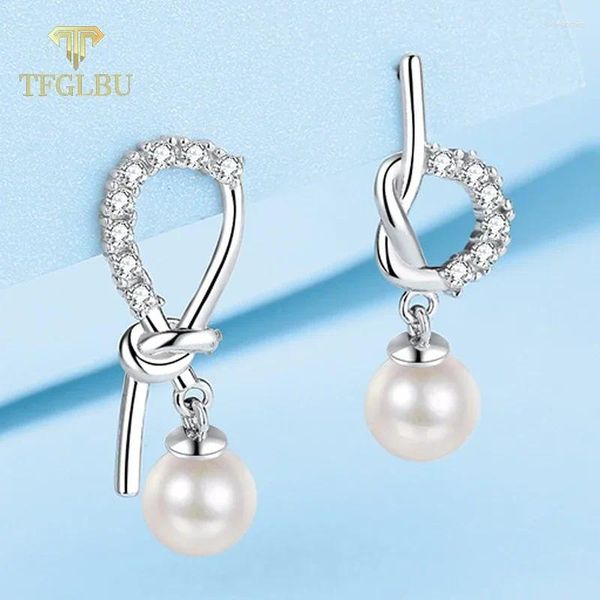 Orecchini per borchie TFGLBU 1,5 mm Pearl Moissanite Full Moissanite per donne Eleganti genuini solidi 925 Castino d'argento Farebbe gioielli raffinati