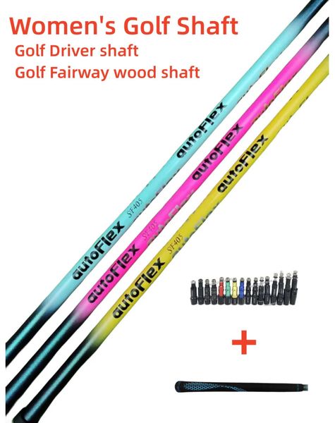 Womens Golf Clubs Shaft Pinkyellowblue Auto SF405 -Adapter und Griffe 240425