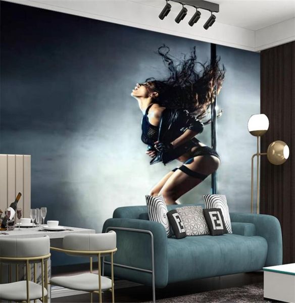 Custom 3D Tapete Wall Papers Schöne sexy Pole Tänzer Klassisches Wohnzimmer Schlafzimmer Wohnkultur Malerei Wandmaler Tapeten2422969