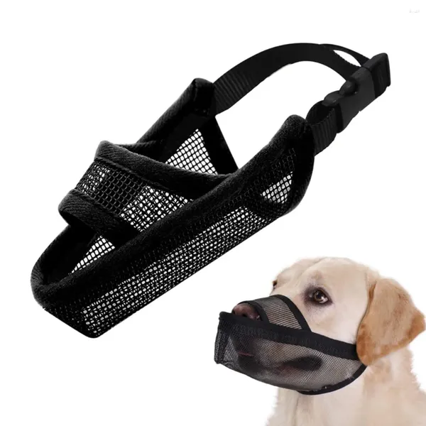 Hundekleidung Nylon Mündung für kleine mittelgroße Hunde Luftgitter atmungsaktiv und trinkbares Haustier Anti-Biting Anti-Barking Lecking