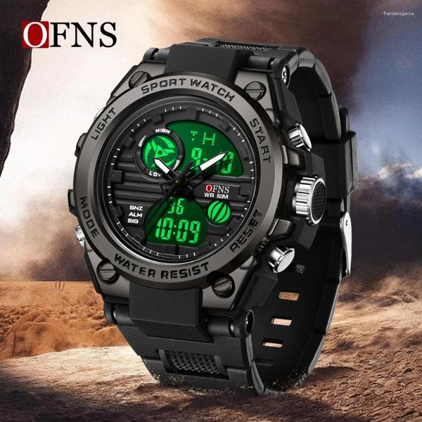 Наручительные часы Ofns Top G Style Men Digital Watch Date Watch Watch Watches Водопроницаемые электронные наручные часы Мужские кварцевые часы