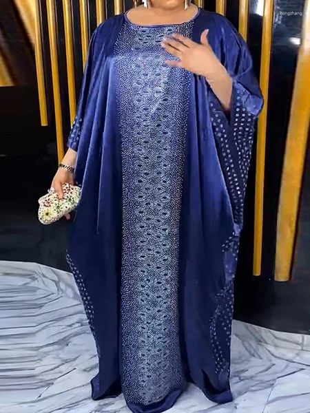 Abbigliamento etnico abiti da festa eleganti per donne 2024 Africa Dubai Musulmani Abayas Plus size Boubou Africain Femme Wedding Abito da sera