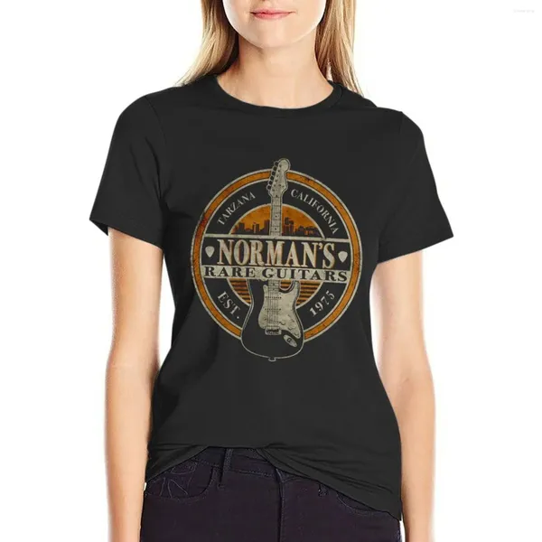 Camisetas de guitarras raras de polos femininas Norman