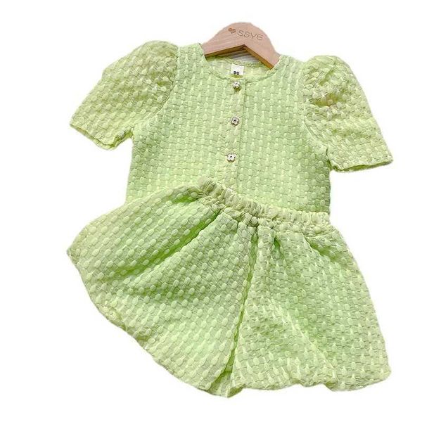 Kleidung Sets Girls Summer Sets Feste Farbe Kinder lässige Anzüge Baby Trends Coole Outfit