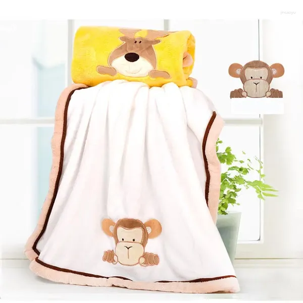 Cobertores cobertores de bebê para verão super macio carrinho de bebê capa de sono branco macaco infantil bedding bedding fofo criança soneca