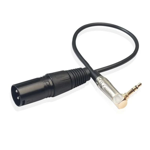 0,3m de 3,5 mm de estéreo TRS Male para XLR 3pin Audio Microphone Extension Linha do fio do cabo para TRS para TRS