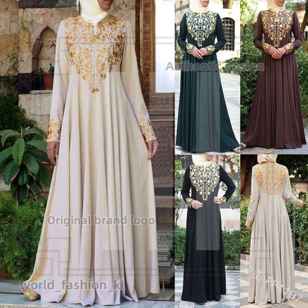 Fashion Ethnic Clothing Women Abaya Elbise Dubai Muslim Designer Dress Maroccan Kaftan Arabo turco Kuftan Caftan Preghiera di preghiera islamica Araba Mujer Ropaethni 124