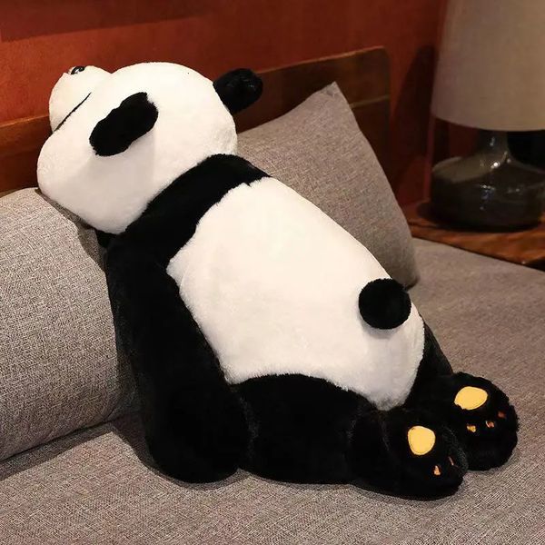 Pillow de gato fofo boneca de panda super macia dormindo no travesseiro de cama como um presente de aniversário para meninas e crianças 240424