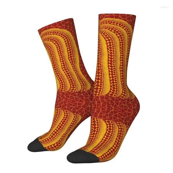 Herrensocken Yayoi Kusama Kürbis Crew zeitgenössische Kunst Frühling Sommer Happy Kleid Neuheit Streetstyle Verrückt für Männer Frauen