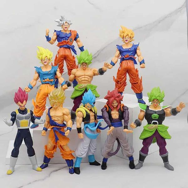 Figuras de brinquedo de ação 16-18cm Z Figuras de anime Super Saiyan Son Goku Broli Gohan Vegeta Piccolo Cell Action Fture Toy Model Doll Presente