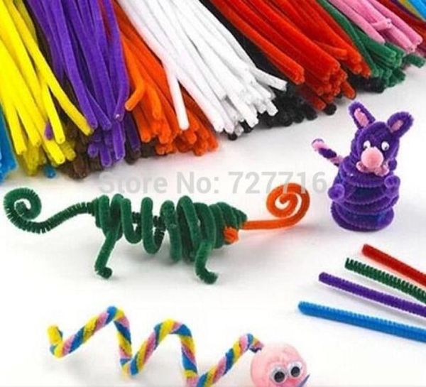 1000pcs 10 colori x 100pcs 12quot x 6 mm AS perplesso per chenille assortito per bambini giocattolo per bambini Decorazione per feste natalizie fai da te