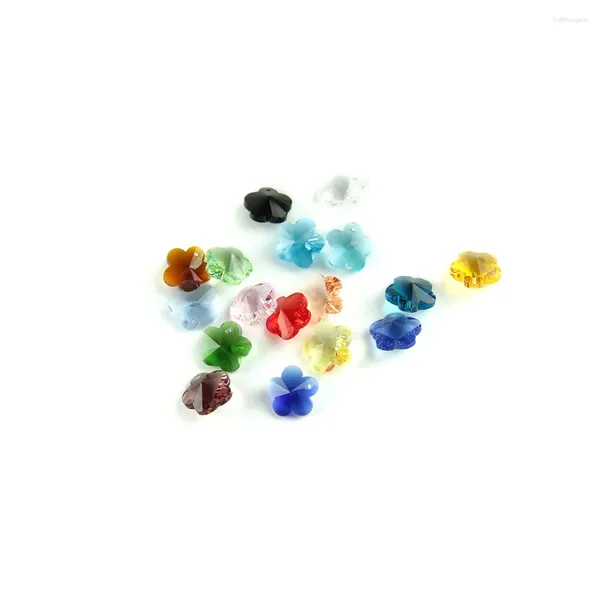 Kronleuchterkristall 14 mm Mixcolors Blütenperlen in mittlerer Loch oder Oberglas Teile DIY MACHEN Zauberschmuck Accessoires