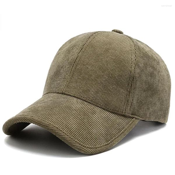 Tappi per palline eleganti esercito verde giallo inverno caloroso berretto da baseball per uomo da uomo donna a colore solido snapback hip hop osseo cappello da camionista