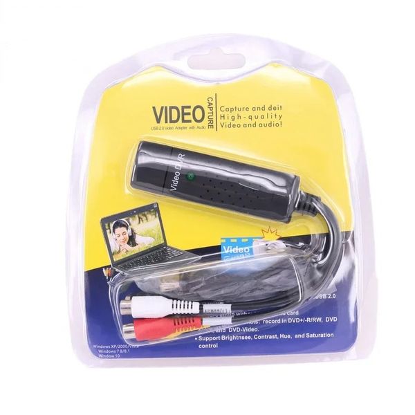 Nuovo convertitore da VHS a DVD Converti video analogico in formato digitale Video audio DVD DVD VHS Record Acquisito Scheda USB 2.0 Adattatore