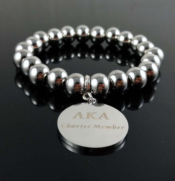 Sorority Высококачественное 316L дельта из нержавеющей стали Sigma Theta Charm aka Charter Braclet Braclet Brangle Bangle2586834